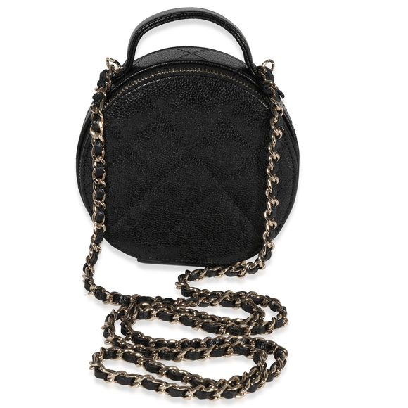 Chanel Black Quilted Caviar Handle With Care Vanity Bag - Picture 3 of 9